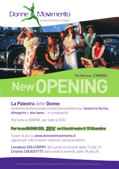 Donne in movimento Monza new Opening